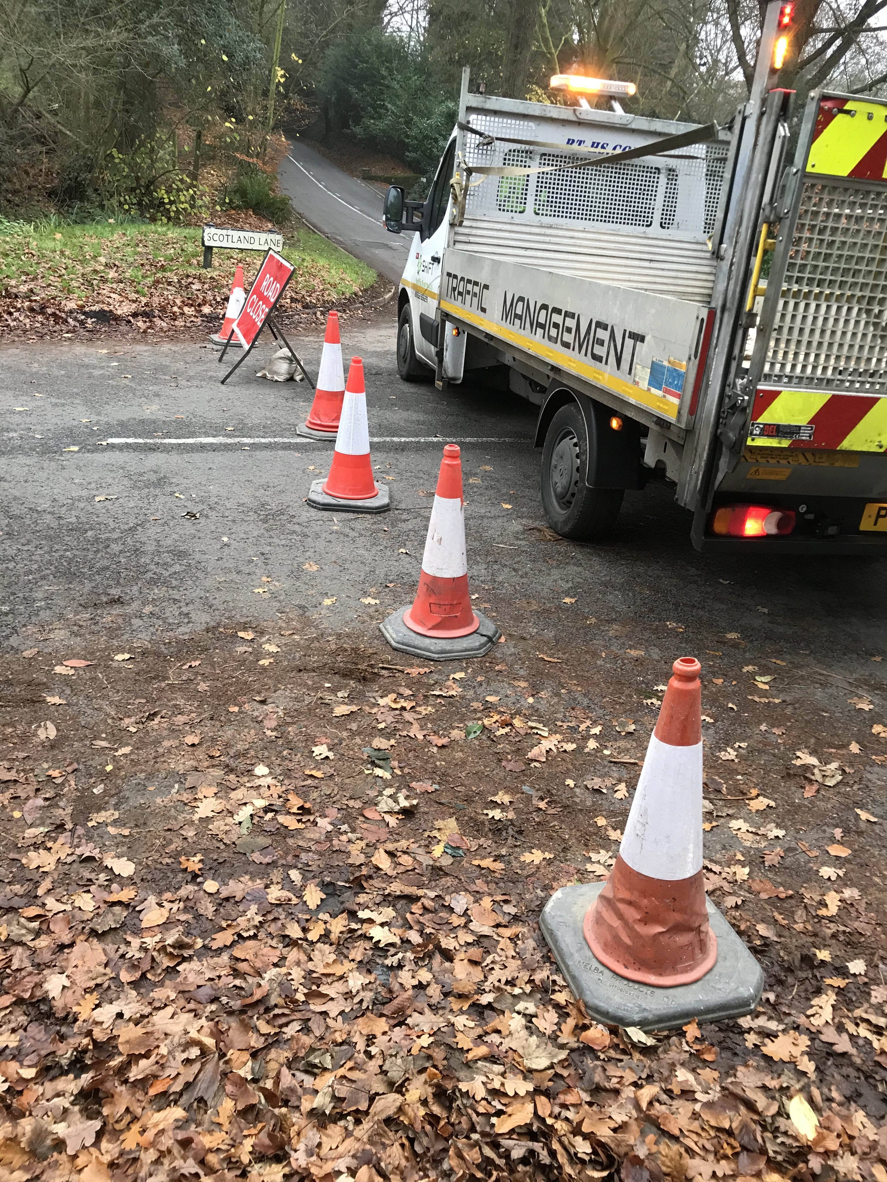 Midhurst Road closed from Hill Road Courts Hill Rd junction to